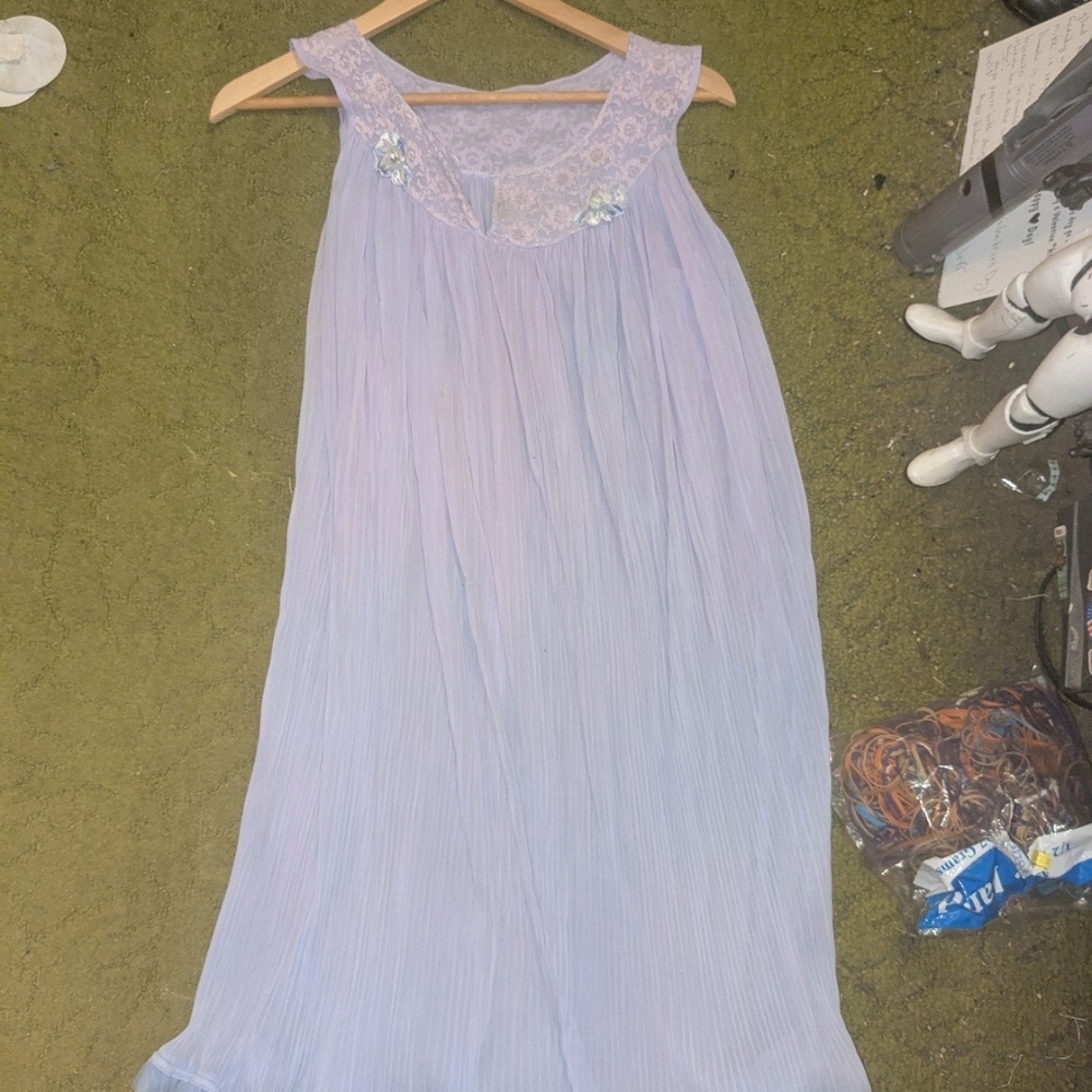 Lavender Lace Trim Chemise